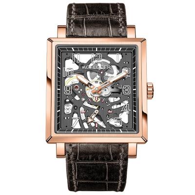 China Mechanical Skeleton Fashion Sapphire Transparent Luminous Automatic Power Reserve Watch Watch Hollow Design Men Wristwatches 3501D2 for sale