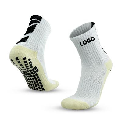 China Breathable Wholesale Cotton Socks Custom Mens Socks Non Slip Football Socks for sale