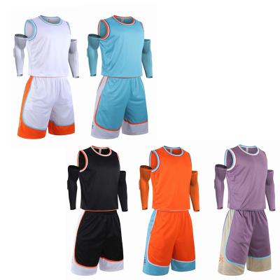 China Breathable China Direct Selling Sport Set 2021 Basketball Wears 2 Piece Jersey For Men for sale