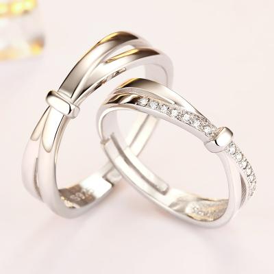 China Korean Style/Elegant Style Korean Man For Men 925 Jewelry Couples Rings Silver 2021 for sale