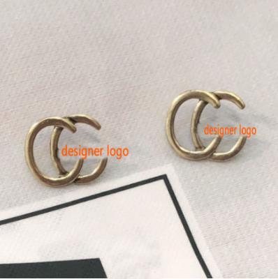 China FASHIONABLE Luxury Famous Designer Earrings Brand Jewelry High Quality Letter Earrings for sale