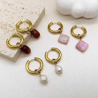 China Trendy temperament earrings simple and flexible metal niche earrings pearl earrings women for sale