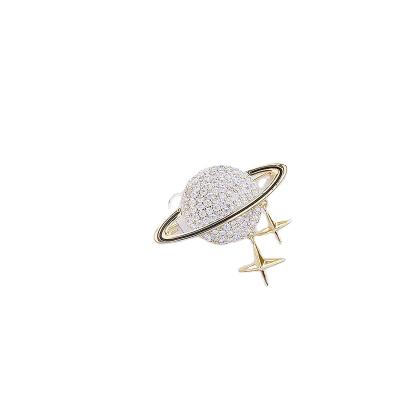 China 2021 Luxury High Quality New Product Planet Brooch Wholesale Silver Star Brooch Brooch for sale