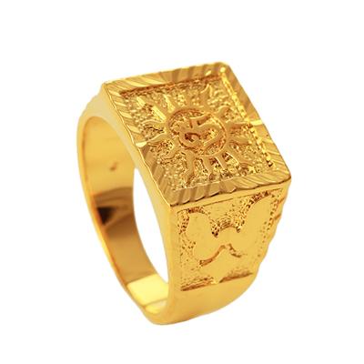 China Elegant Ready To Ship Fashion 24k Gold Wedding Rings With Private Label for sale