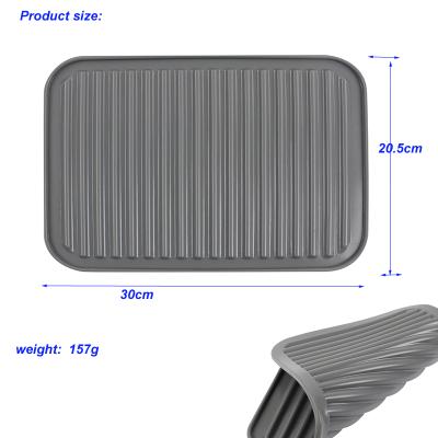 China Sustainable Drain Mat Kitchen Dry Mat Silicone Drying Mat for sale