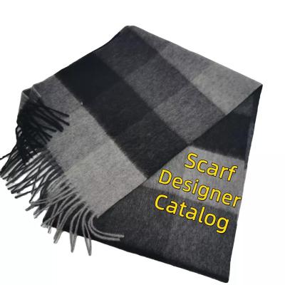 China Designer scarf High quality custom knitted winter shawls branded silk designer scarf famous brands mens luxury scarf for women for sale