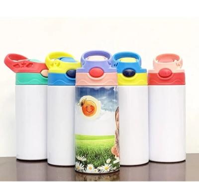 China Sustainable DIY Kids Stainless Steel Sublimation Kids Water Bottles Small Upright Kids Sublimation Masks Water Bottles With Straw Lid for sale