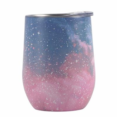 China Sustainable Stainless Steel Wine Tumbler Double Wall Stemless Metal Cup Tumbler Wine Glass for sale