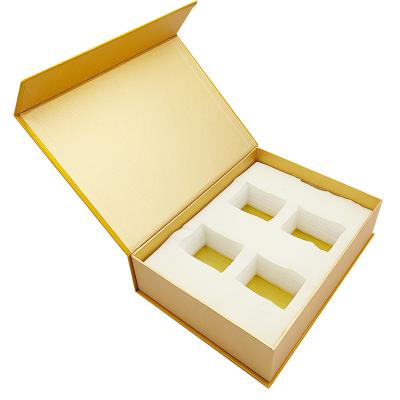 China Recyclable Custom Strong Magnetic Cardboard Packaging Box Using Rectangular EVA Foam Plug-in Gift Box for sale