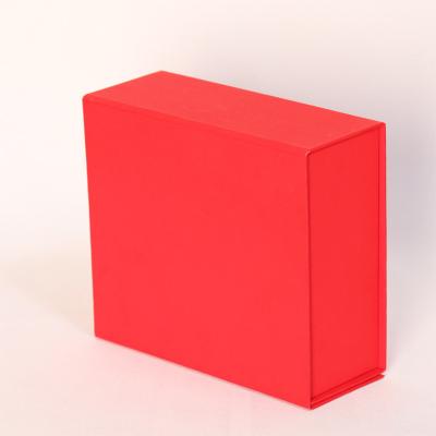 China Factory Recyclable Luxury Eco Friendly Custom Paper Box Small Red Folding Magnetic Gift Box for sale