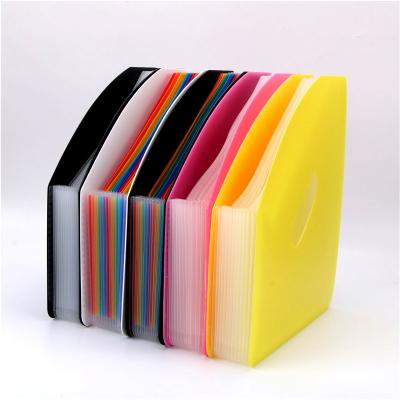 China Expanding Platform Organizer Can Be Folded A4 Paper Size Document Expanding Portfolios Wallet Bag Blue Expanding Folder for sale