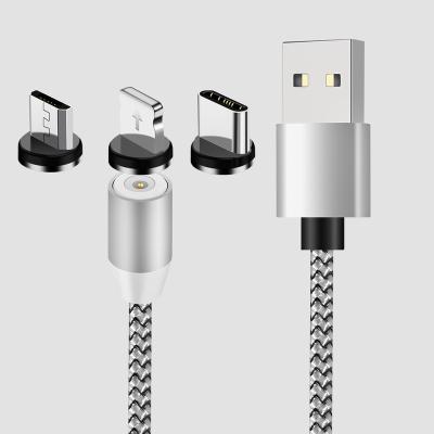 China Strong Magnetic Charging Cable 1M Magnetic Phone Cable For iPhone Magnetic Micro USB Type C Cable Charger for sale