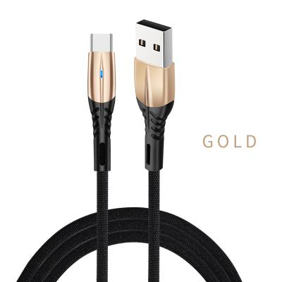 China MP3/MP4 Player LJ06 Quick Charging Zinc Alloy Woven Nylon Type C USB Cable USB Cable for sale