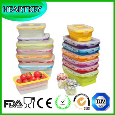 China 4 Pack (350ML , 540ML , 800ML , 1200ML) Food Storage Containers Silicone Collapsible Lunch for sale