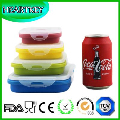 China Silicone Product Silicone Foldable Lunch Box/Silicone Collapsible Lunch Box/Silicone Food for sale