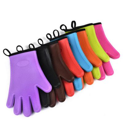 China Lifetime Warranty Insulated Waterproof Wrist Protection Silicone BBQ Grilling Gloves for sale