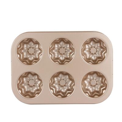 China 3 Pattern and Non-Stick Donut Mold Safe Baking Tray Maker Pan for Cake Biscuit Bagels Donut Cake Mold for sale