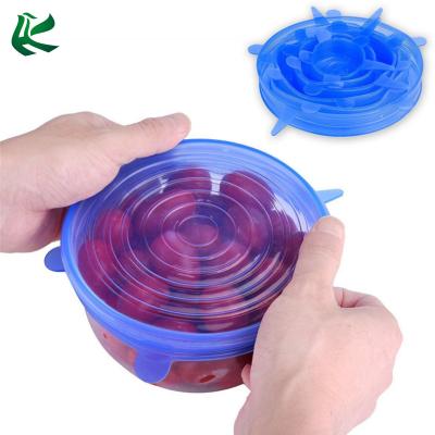 China Reusable 6 Pack Silicone Stretch Lids for sale