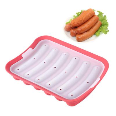 China 6 Cavities Silicone Sausage Mold Popsicle Mould Cake Baking DIY Handmade Ice Cube Tray Bread Candy Jelly Chocolate for sale