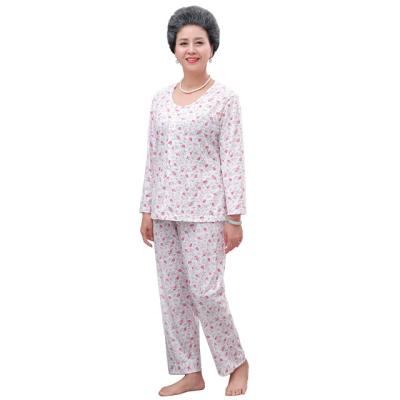 China Womens Breathable Pajamas Long Sleeve Pants 2 Piece Set Crewneck Pajamas Print Loose Pajamas Plus Size Ladies Homewear for sale