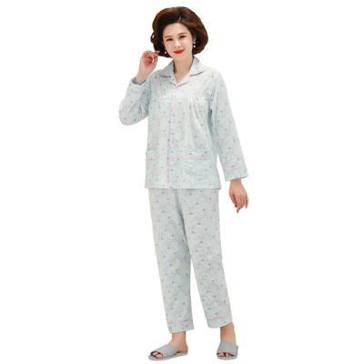 China Breathable Home Clothes Spring Autumn Winter Woman Pajamas Long Sleeves Pants Sleepwear Printed Pajamas for sale