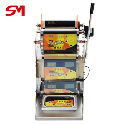 China Food Humanized Control Panel Plastic Bowl Sealing Paper Machine for sale