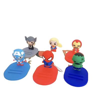 China Wholesale Eco-friendly Factory Customized 3D Cartoon Man Lazy Braet Brackets Wonder PVC Multifunctional Cell Phone Braet for sale