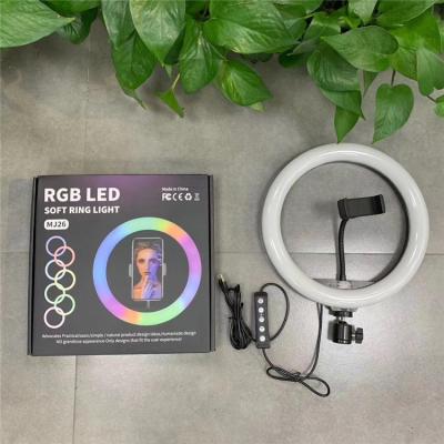 China Factory Wholesale Original RGB Adjustable Led Ring Lights With Tripod Stand 18 Inch 10inch MJ26 MJ33 MJ20 MJ18 Circle Selfie Ring Light for sale