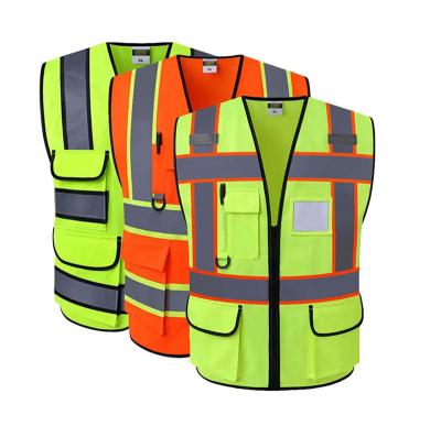 China Customized Hot Sale High Reflective Safety Multiple Sizes OEM Workwear Crew Construction Vis Clothing Reflective Safety Vest Hi Operation for sale