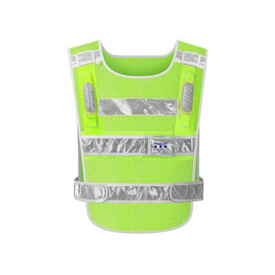 China High Quality Reflective Vest Safety Reflective Vest With LED Lights Custom Logo for sale