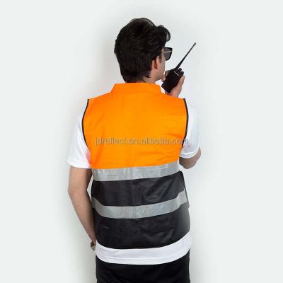 China Custom Cheap High Visibility Multi-pocket Traffic Construction Safety Sleeveless Reflective Vest for sale