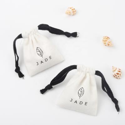 China Hot Sale Custom Logo Cotton Flannel Jewelry Gift Bag with Drawstring Jewelry Pouch for sale