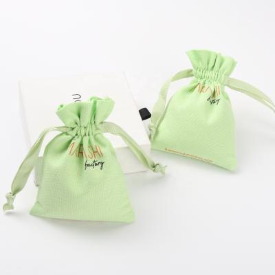 China Hot Sale Security Mini Canvas Cosmetic Pouch Drawstring Cotton Canvas Bag Gift Packaging Pouch Bag for sale