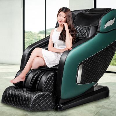 China Foot Barber Sl Track Electric Leather Head Massager Full Body Factory Heating Body Massage Chair Therapy Chair for sale