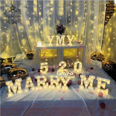 China Party Props Led Lights Home Decor Lamp Diy 3d Marquee Letter Lights Romantic Night Light For Party for sale