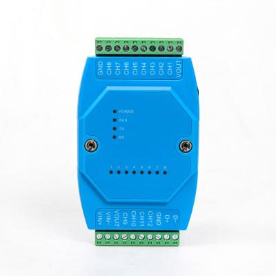 China RS485 signal by data acquisition of 4-20ma temperature sensor analog input module output 8 channel signal acquisition for sale