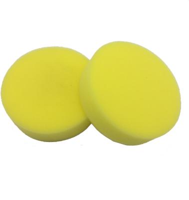 China Car Waxing High Density Applicator Round Yellow Sponge Waxing Pad for sale