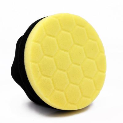 China Easy-Hold Yellow Round Easy Hold Shoe Polish Pad For Car Care Cleaning for sale