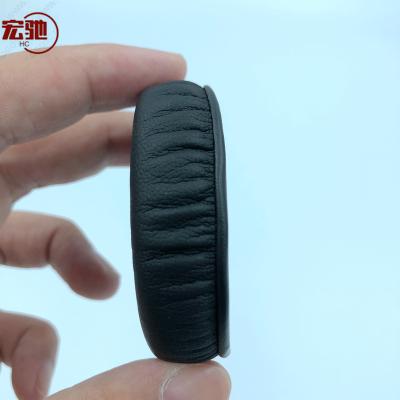 China Earphone Protein Leather Pad Replacement Sponge Stitching Ear Pad for sale