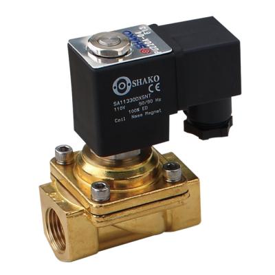 China General High Quality PU220A Forged 2/2 Way Solenoid Valve Brass Steel Material Pneumatic Valve for sale