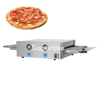 China Easy Operation High Efficiency Supertise 32 Inch Roasting Machine Industrial Conveyor Used Commercial Restaurant Equipment Gas Pizza Oven For Sale for sale