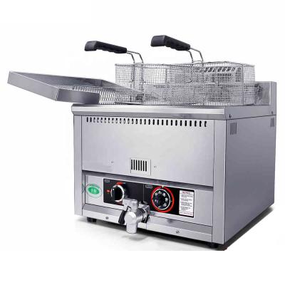 China Restaurant kitchen use double tank deep fryer gas fryer machine chicken donut deep fryer restaurant equipment for sale