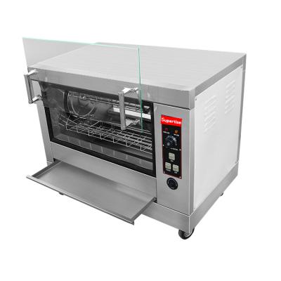 China Large Capacity 16-20 Whole Chickens Gas Chicken Rotisserie Machine Commercial Electric Rotisserie Oven for sale