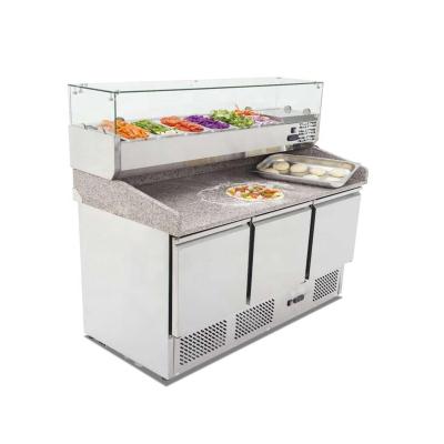 China Commercial Single-temperature pizza restaurant refrigeration equipment pizza prep table refrigerator for sale for sale