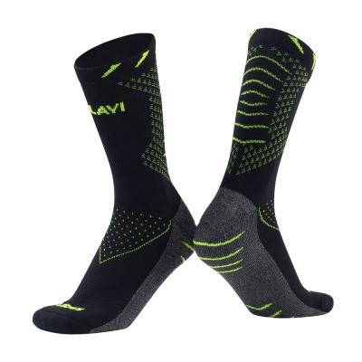 China HEPOLILO OEM Breathable Crew Men Socks Sporty Black Cotton Socks Sports Jacquard Basketball Custom Logo Socks for sale