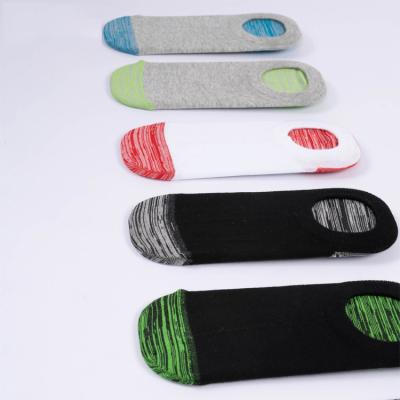 China Unisex QUICK DRY no show socks with color on the toe and heel simple design socks for sale