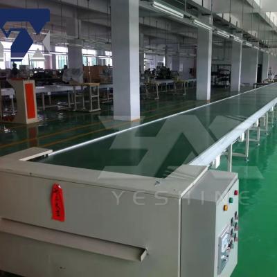 China YESHINE Green Heat Resistant PVC Airport Luggage Conveyor Belt Conveyor Production Line for sale