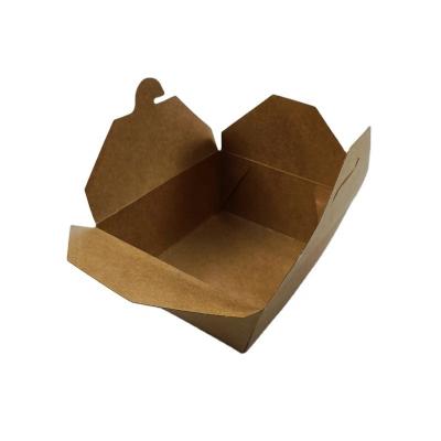 China Recycled Materials Customized Size Kraft Paper Hamburger Food Packaging Box Disposable Eco-Friendly Paper Hamburger Box for sale