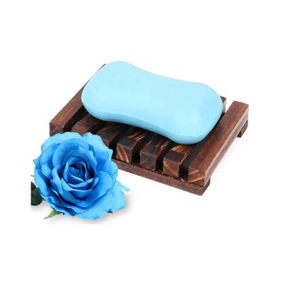 China Soap Dry Easy Rectangular Soap Dish Sink Drainer Wooden Soap Holder Soap Tray for sale