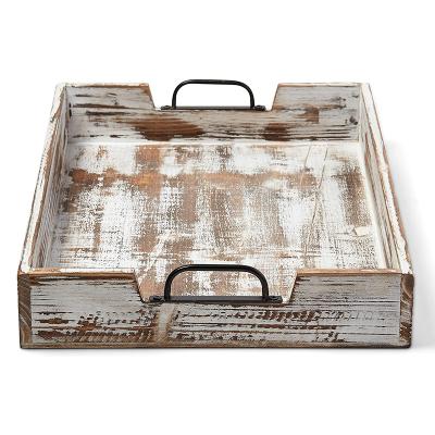 China Hotel Restaurant Factory Outlet Tray Home Decor Food Tray Rustic Wooden Wooden Tray for sale